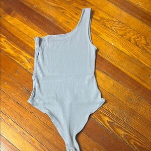 Gray Ribbed bodysuit